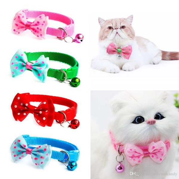 Cat Bow Collar / Bow Collar for Cats with Bell