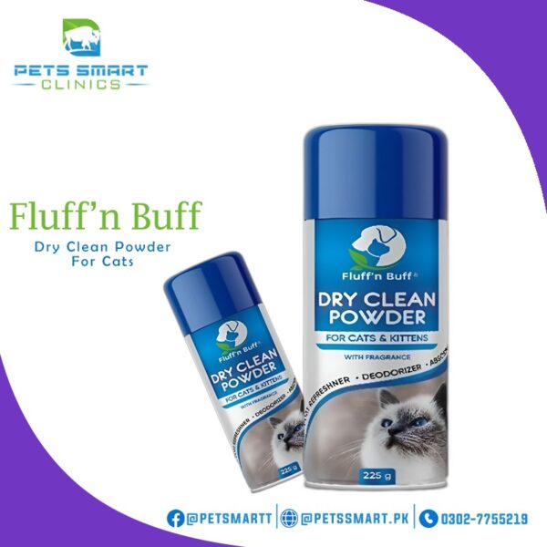 Dry Clean Powder for Cats & Kitten(Fluff & Buff)